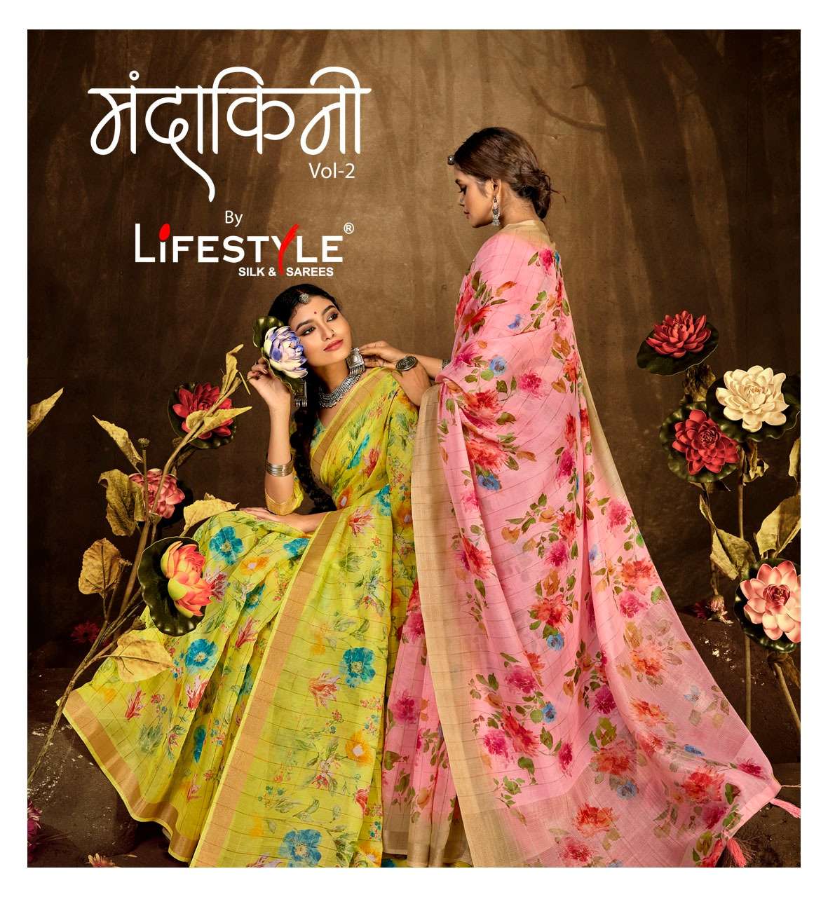 lifestyle mandakini vol 2 cotton printed fancy designer saree