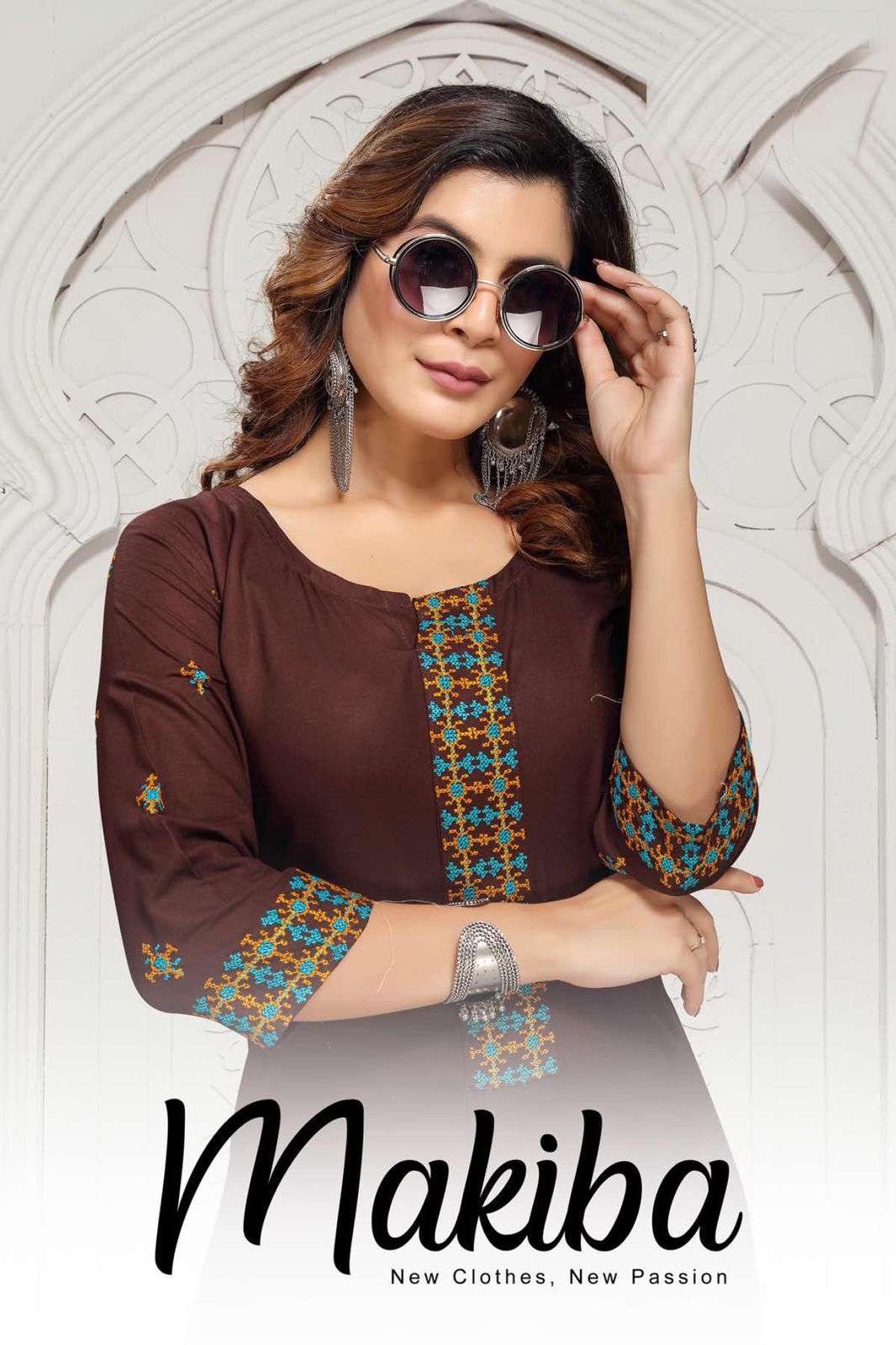 MAKIBA BY TRENDY HEAVY RAYON A-LINE CUT KURTI CATALOG WHOLESALER BEST RATE