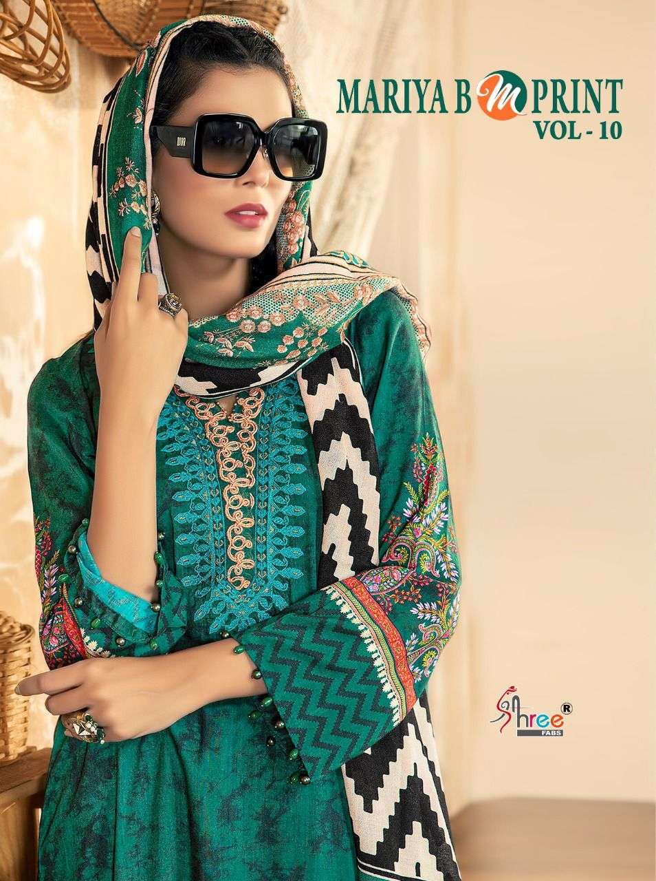 maria b m print vol 10 by shree fabs cotton pakistani designer suits