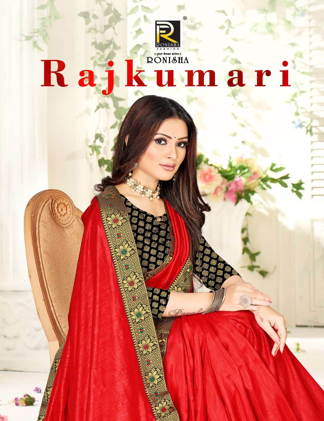 Rajkumari by ranjna saree fancy border broket blouse designer saree collecton 