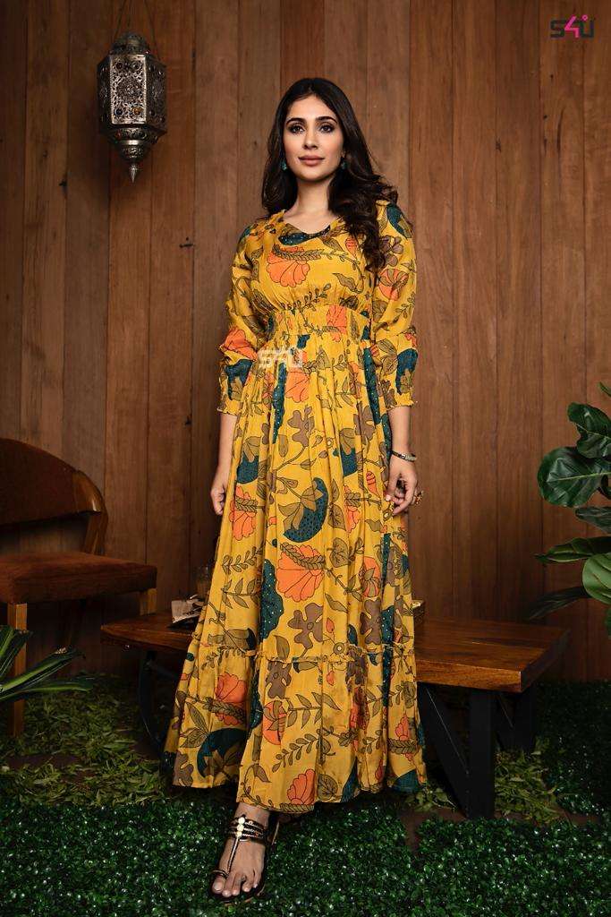 s4u 279 design beautiful long kurti for festive