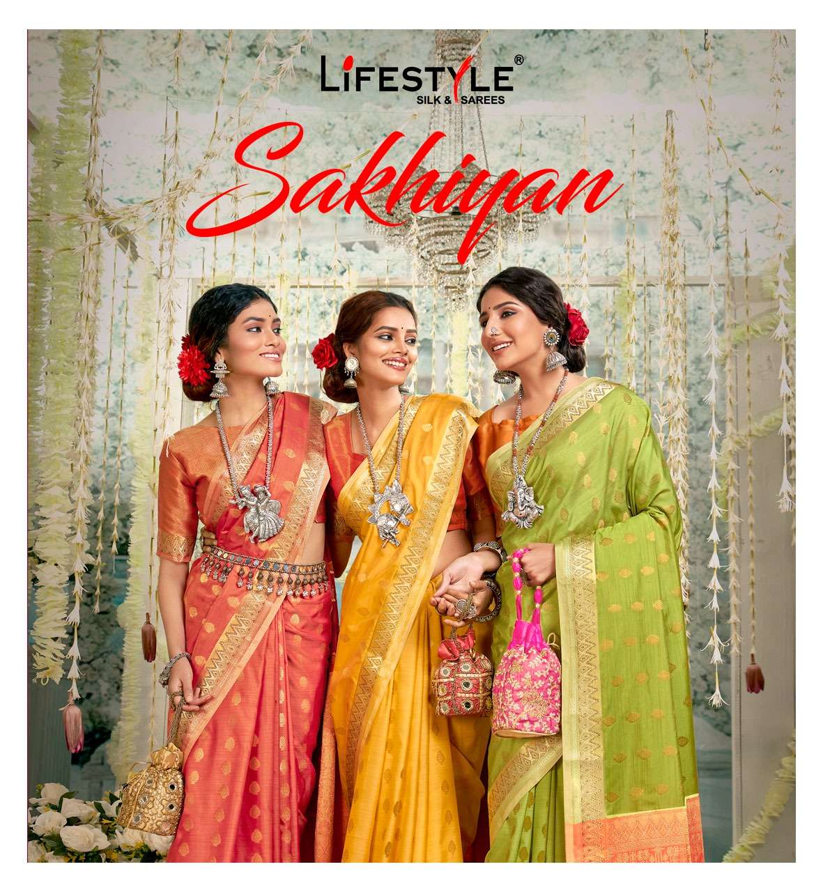 sakhiyan by lifestyle katan silk traditional look fancy sarees