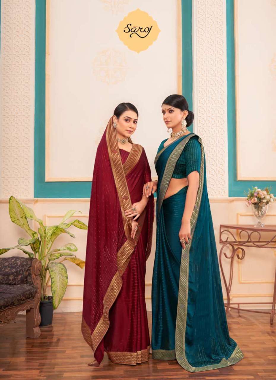 saroj prisha georgette fancy designer saris wholesale shop 