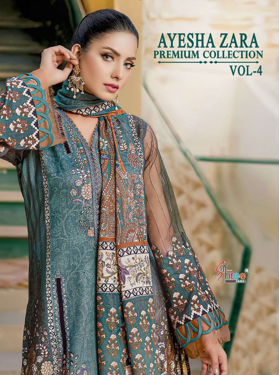 shree fabs ayesha zara premium vol 4 cotton print pakistani concept dresses 