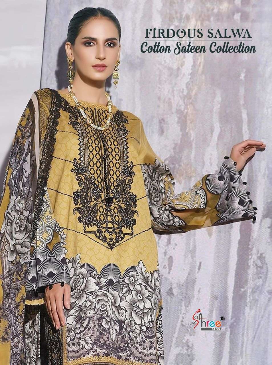 shree fabs firdous salwa cotton sateen pakistani suits collection