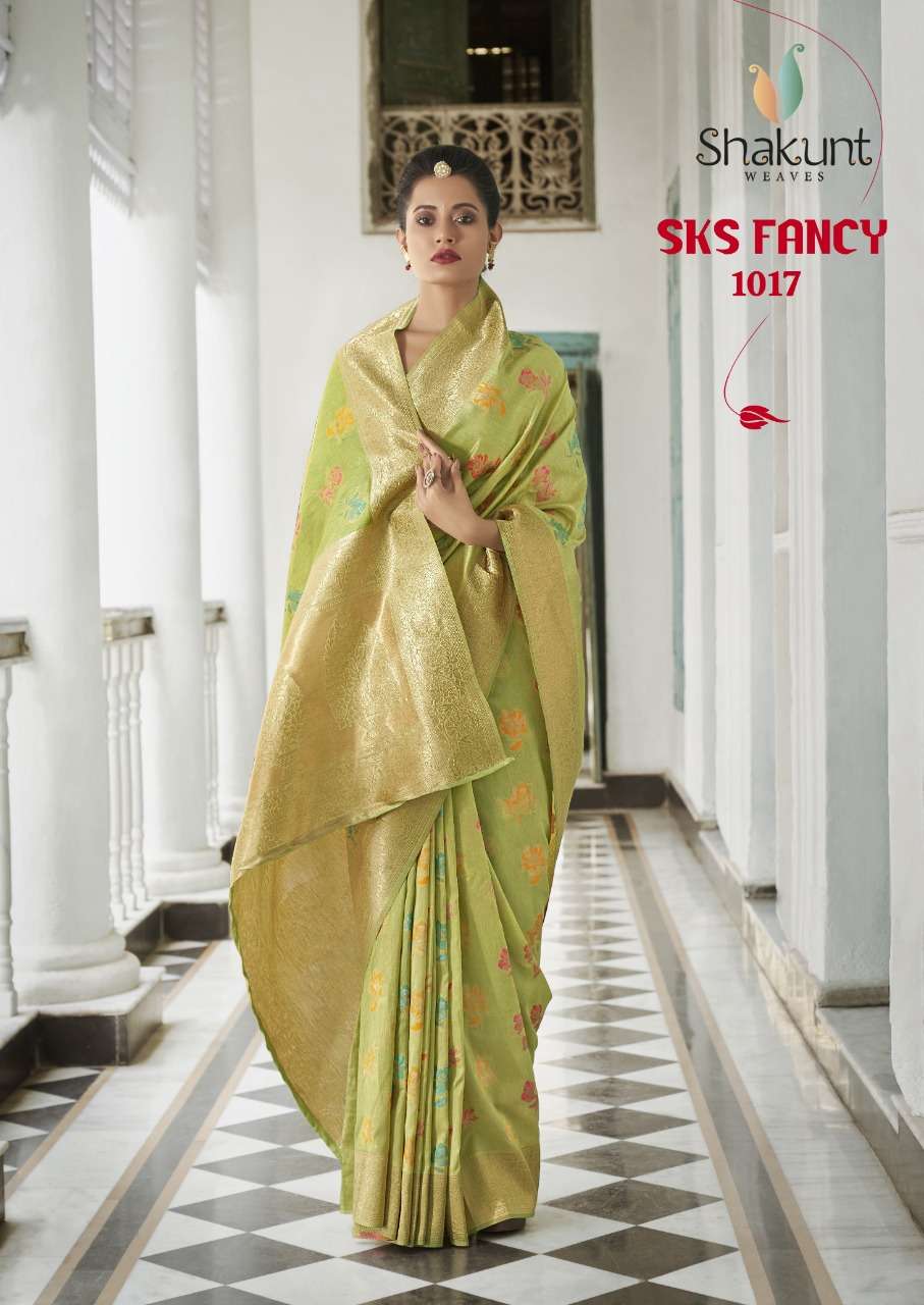 sks fancy 1017 by shakunt art silk fancy designer saree seller