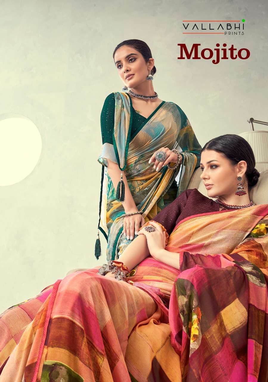 Vallabhi prints mojito weightless sarees collection 