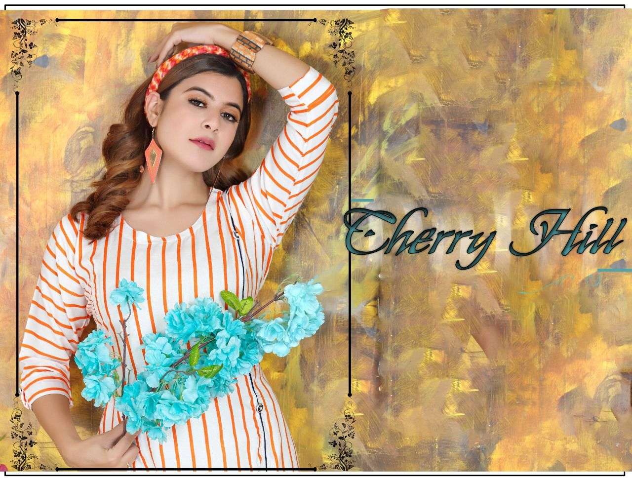 Beauty Queen Cherry Hill heavy rayon kurti catalog wholesaler best rate