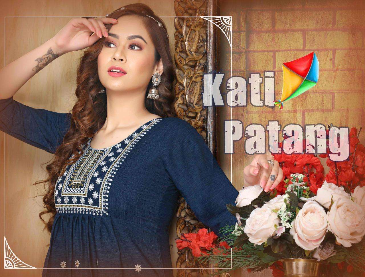 BEAUTY QUEEN KATI PATANG 🪁 Heavy Liquid Rayon 14 Kg KURTI CATALOG WHOLESALER BEST RATE