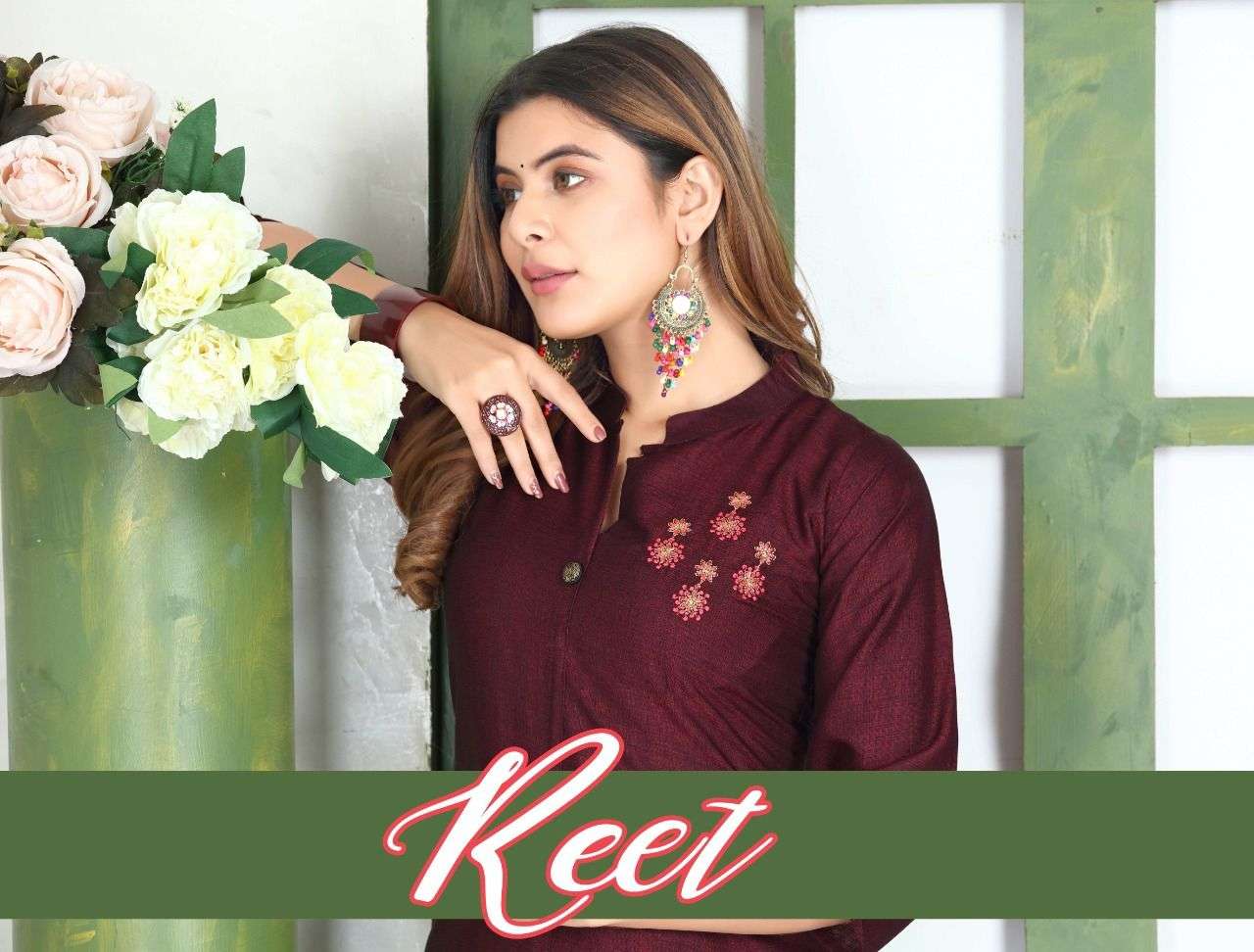 BEAUTY QUEEN REET HEAVY RAYON TWO TONE KURTI CATALOG WHOLESALER BEST RATE