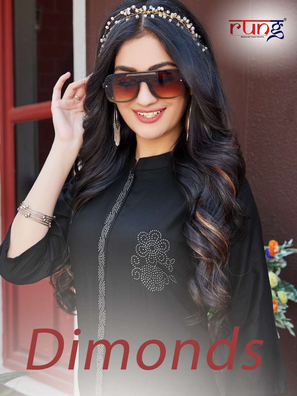 diamond by rung rayon work casual kurtis