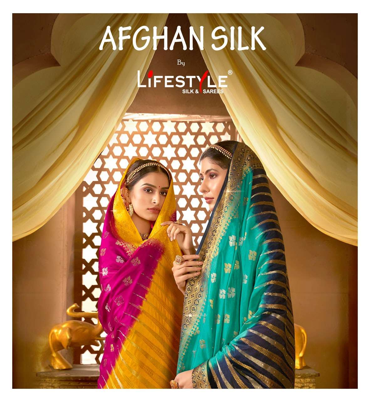 lifestyle afghan silk sarees best seller in surat market 