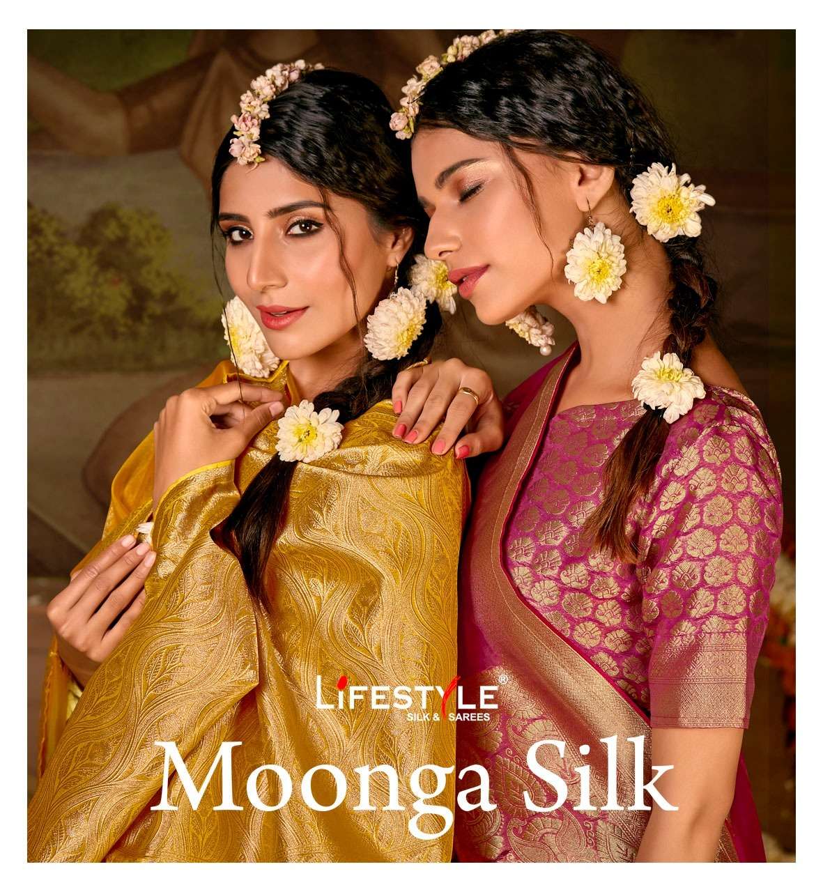 moonga silk vol 1 by lifestyle nylon silk traditional wear fancy sarees