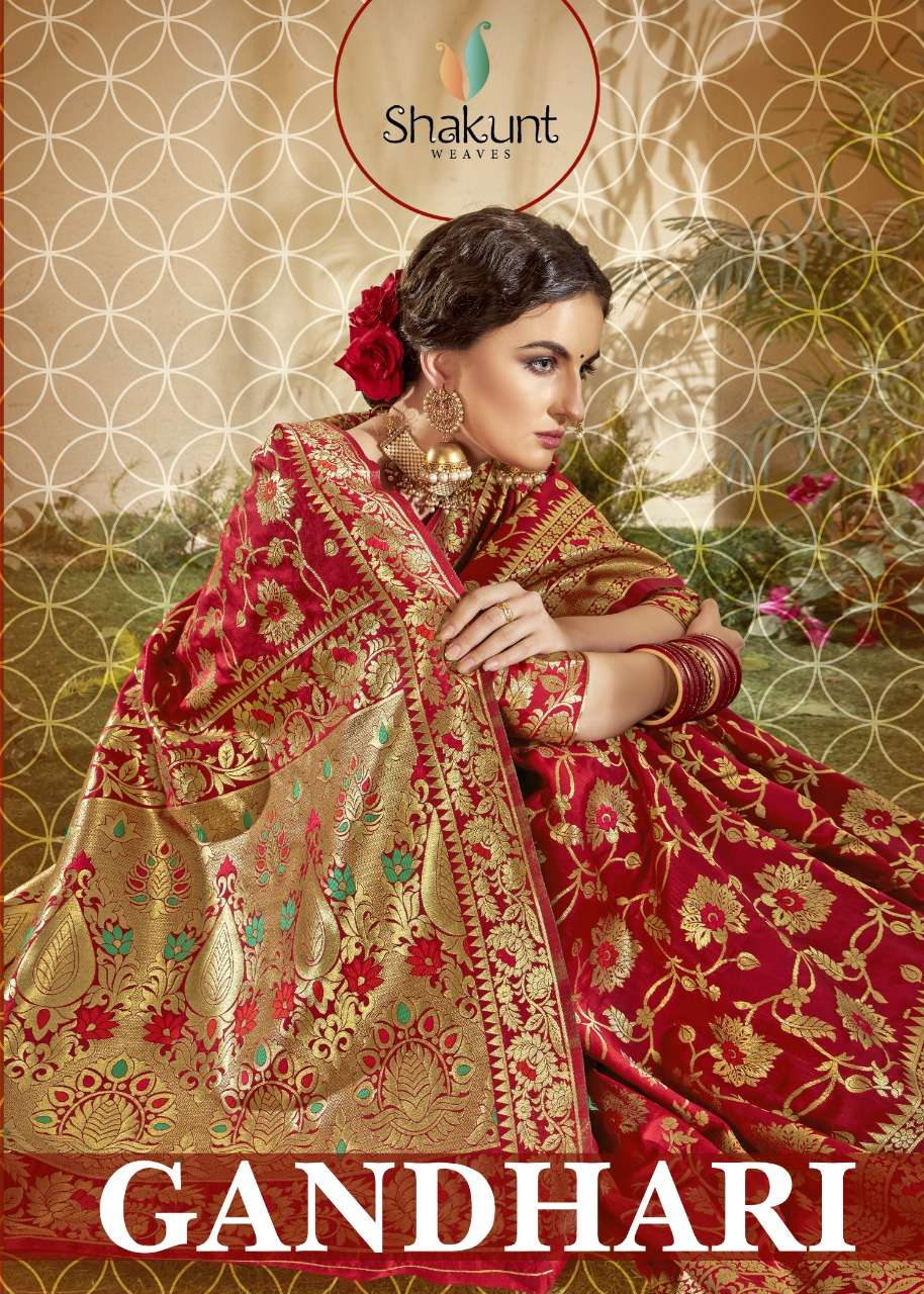 shakunt weaves gandhari art silk designer saree collection