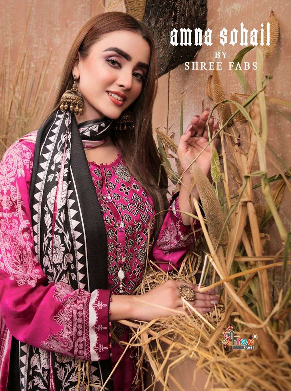 shree fabs amna sohail cotton self embroidery pakistani dresses 