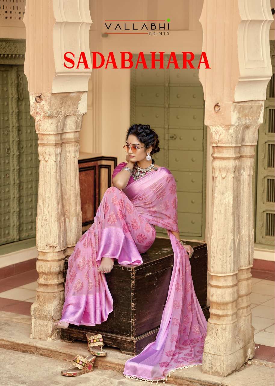 vallabhi sadabahara moss printed ethnic wear fancy sarees