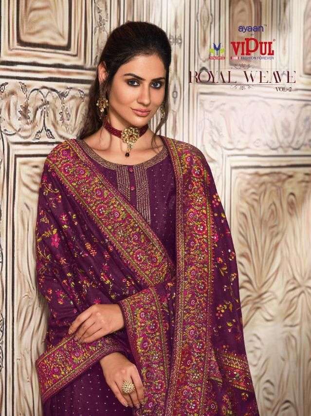 vipul royal weave vol 2 classy look work fancy indian salwar kameez