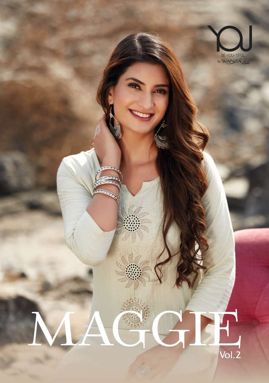 wanna maggie vol 2 fancy rayon kurti with pant catalogue