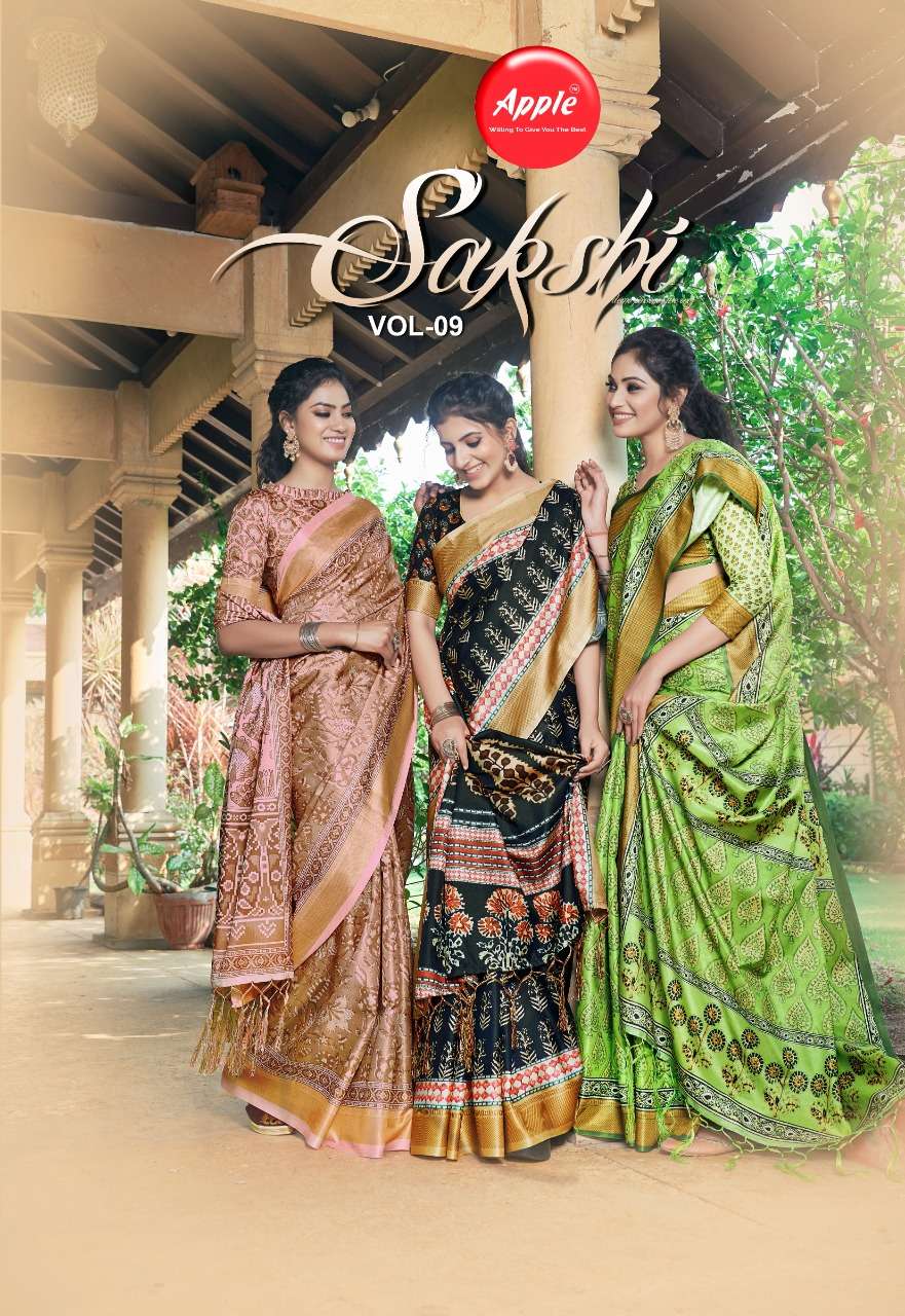 apple sakshi vol 9 manipuri silk digital printed casual sarees