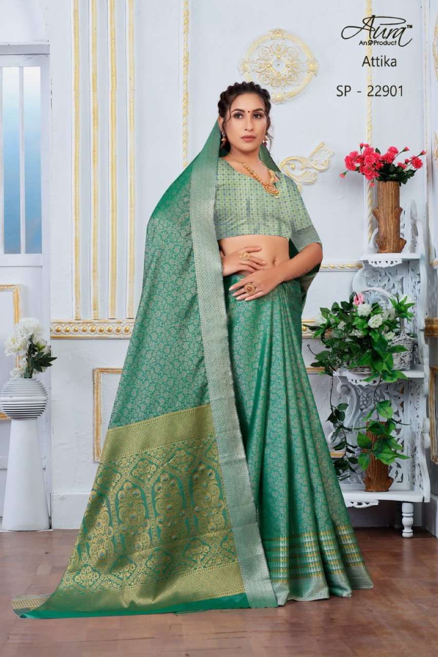 Aura attika soft cotton sarees wholesaler in surat