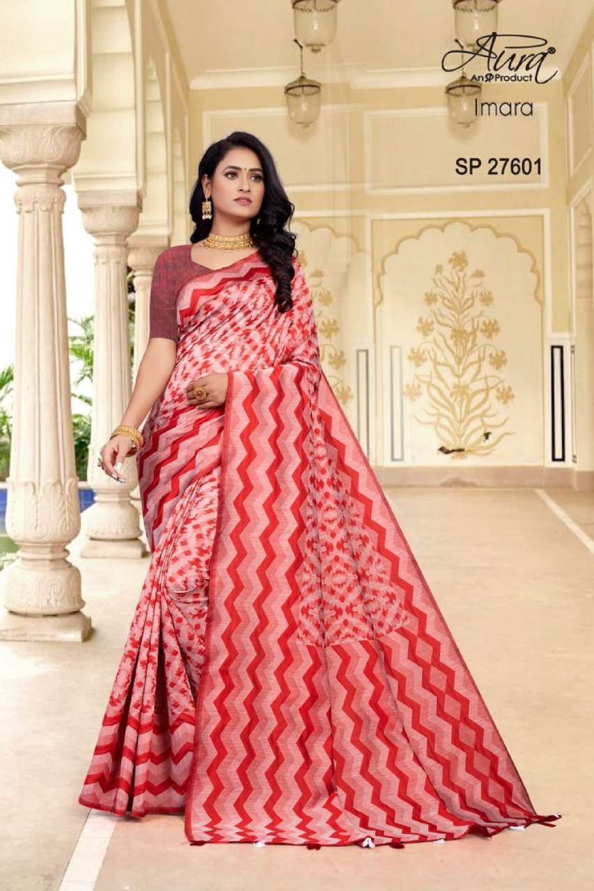 Aura imara chandani cotton sarees wholesaler in surat