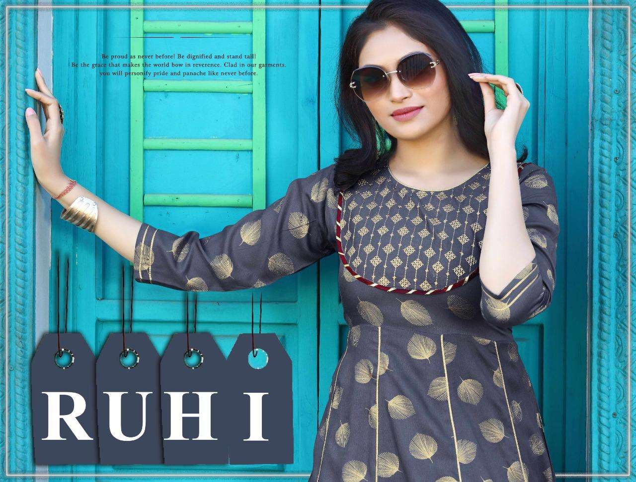 Beauty Queen Ruhi HEAVY RAYON KURTI CATALOG WHOLESALER BEST RATE