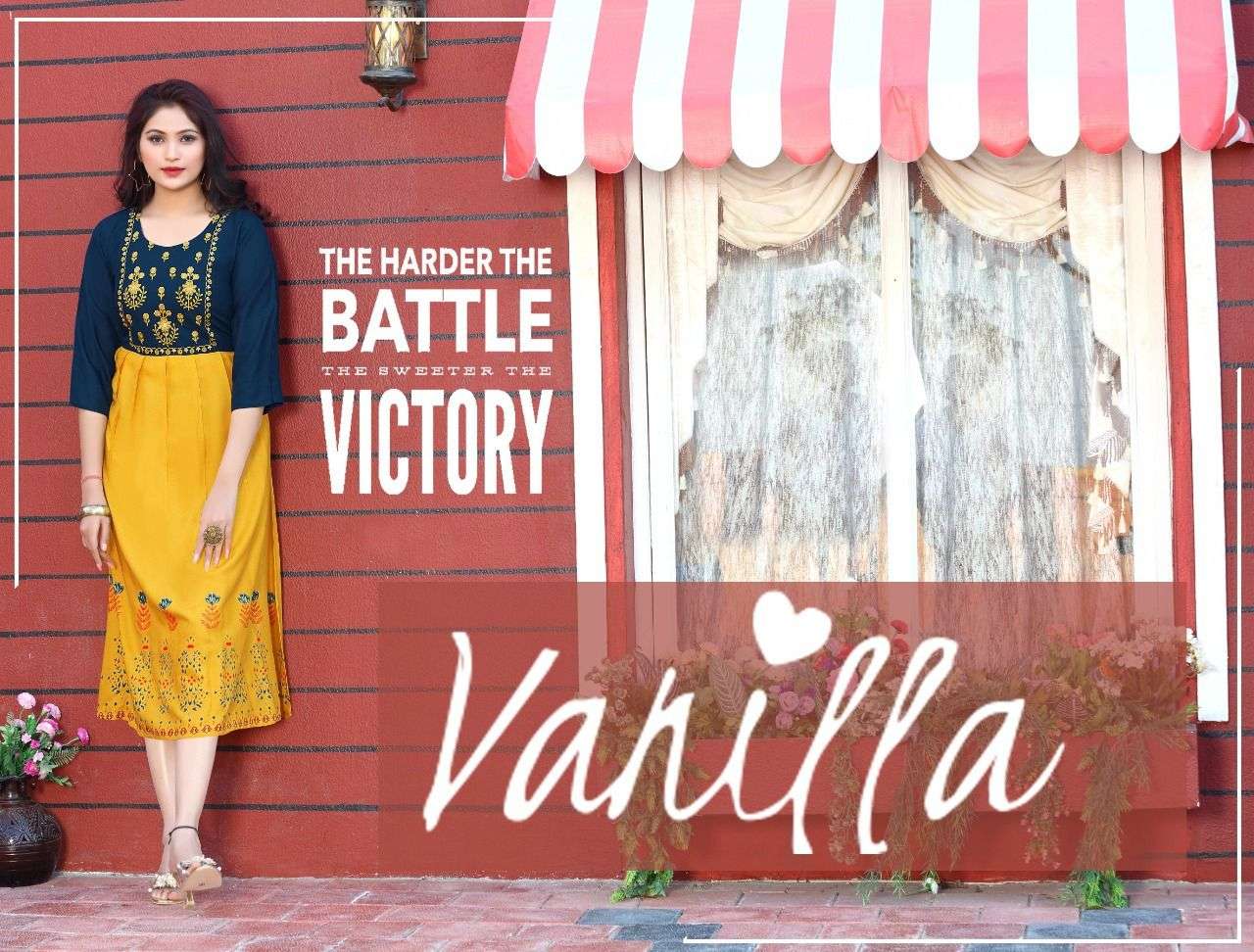 Beauty Queen Vanilla BY HEAVY RAYON Embroidered & Screen print KURTI CATALOG WHOLESALER BEST RATE