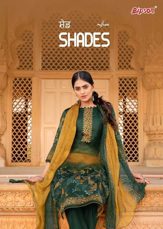 bipson present shades jam satin handwork casual dress materials