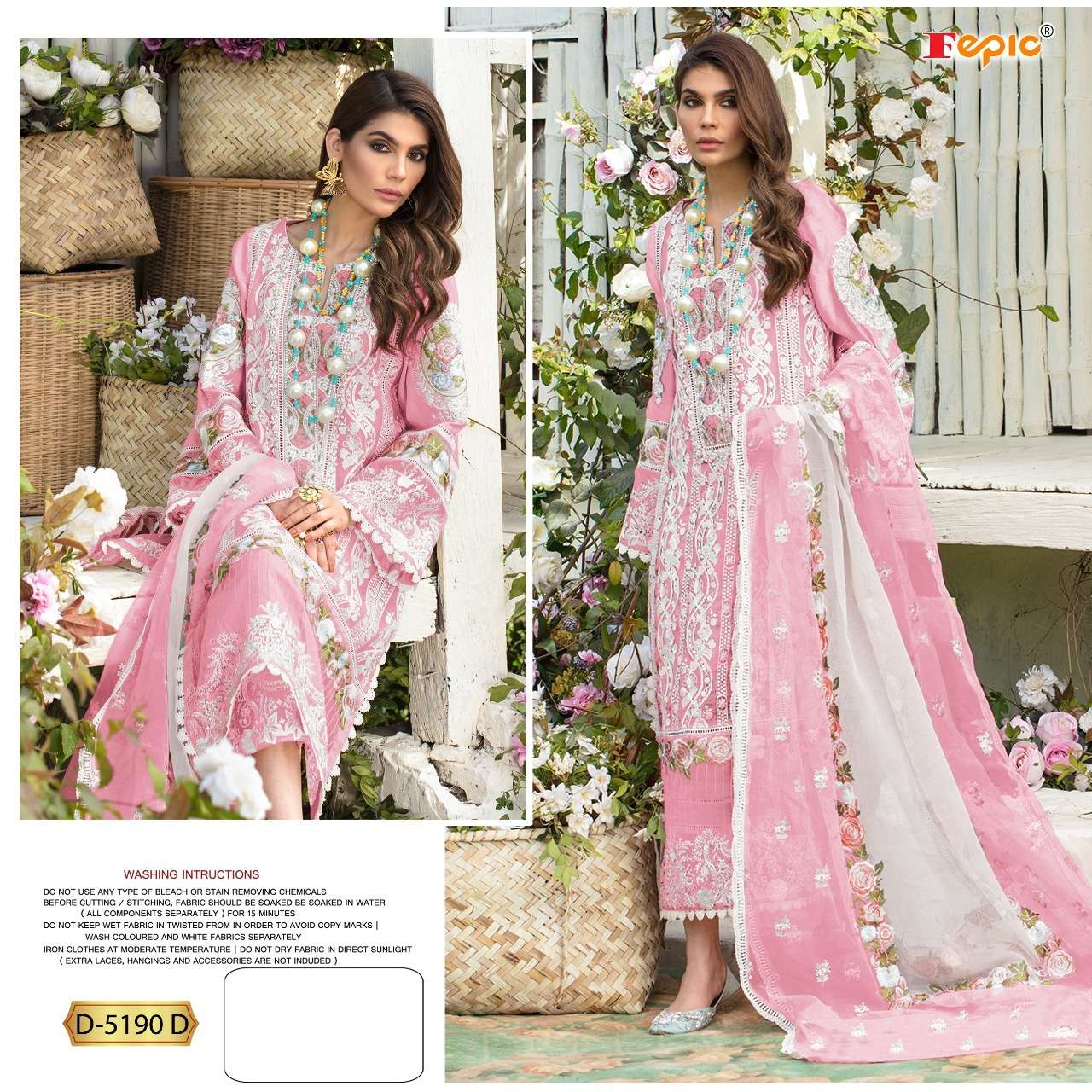 fepic 5190 design georgette pakistani dresses wholesaler 