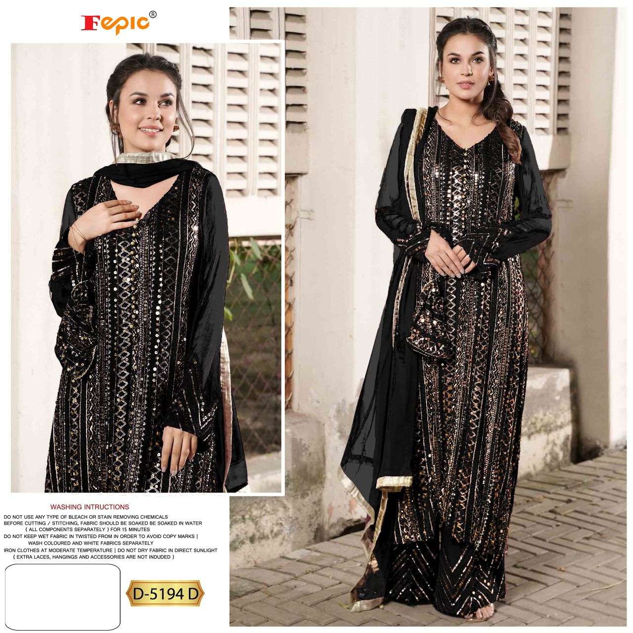 fepic d 5194 georgette work elegant pakistani dresses