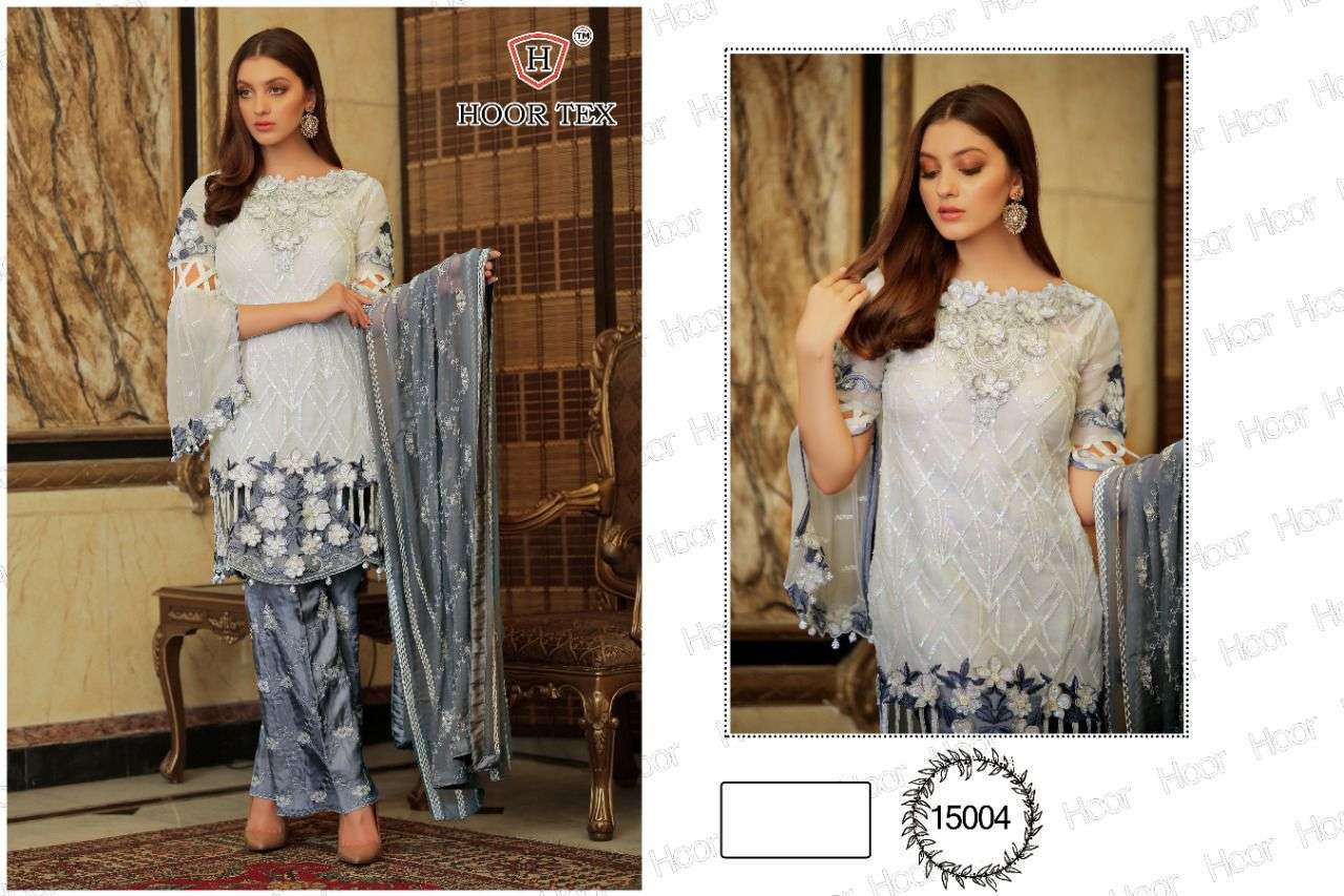 hoor tex 15004 design paksitani embroidered dresses 