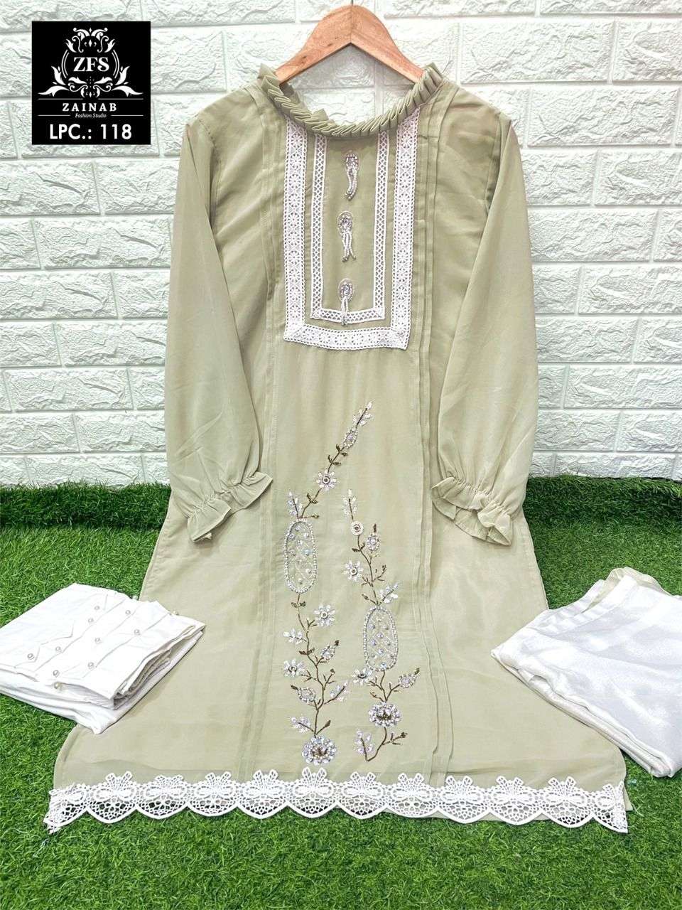 lpc 118 by zainab studio georgette handwork pakistani full stitch dresses
