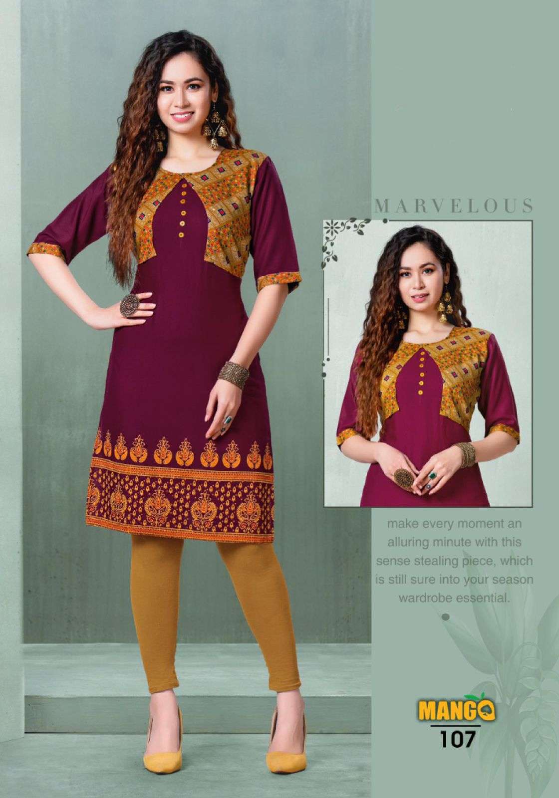 MANGO HEAVY RAYON KURTI CATALOG WHOLESALER BEST RATE