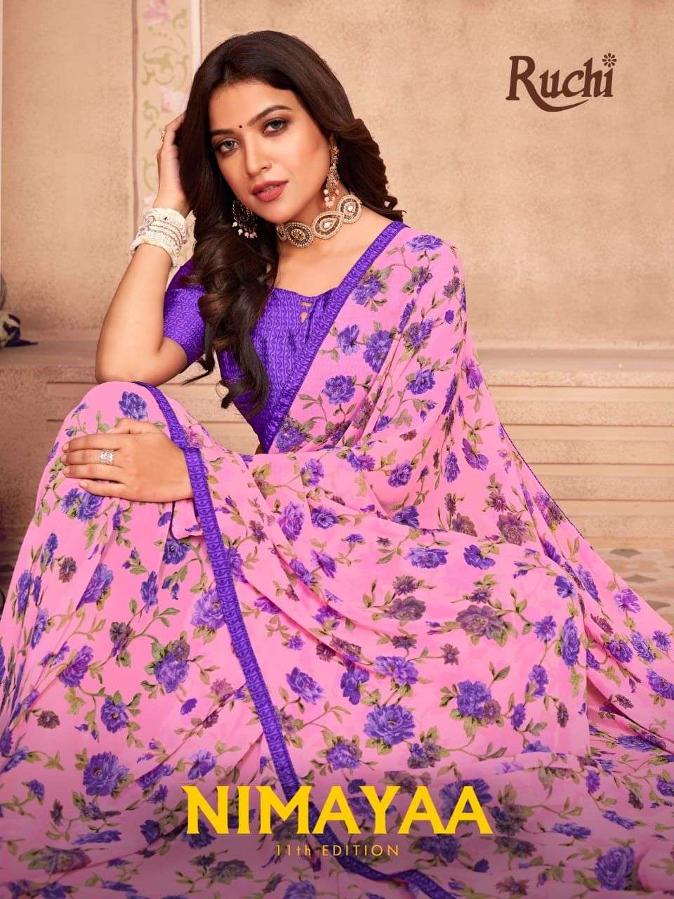 nimayaa vol 11 by ruchi printed georgette saree online supplier