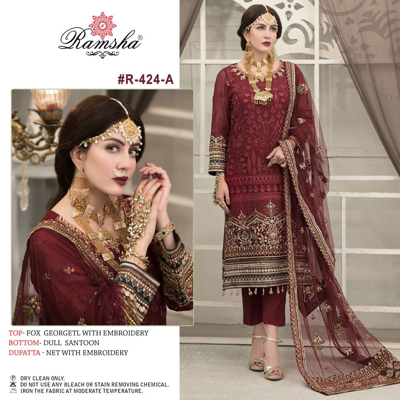 ramsha 424 nx pakistani embroidery dresses 