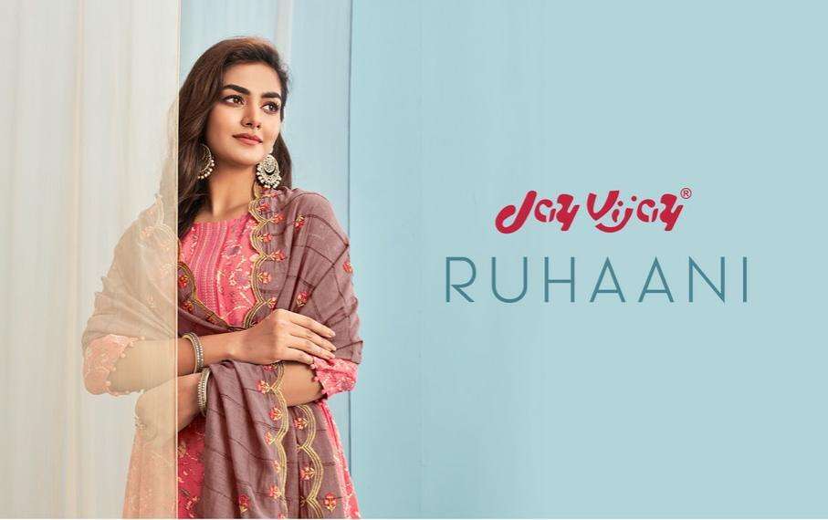 ruhaani by jay vijay pure muslin embroidery exclusive suit wholesaler