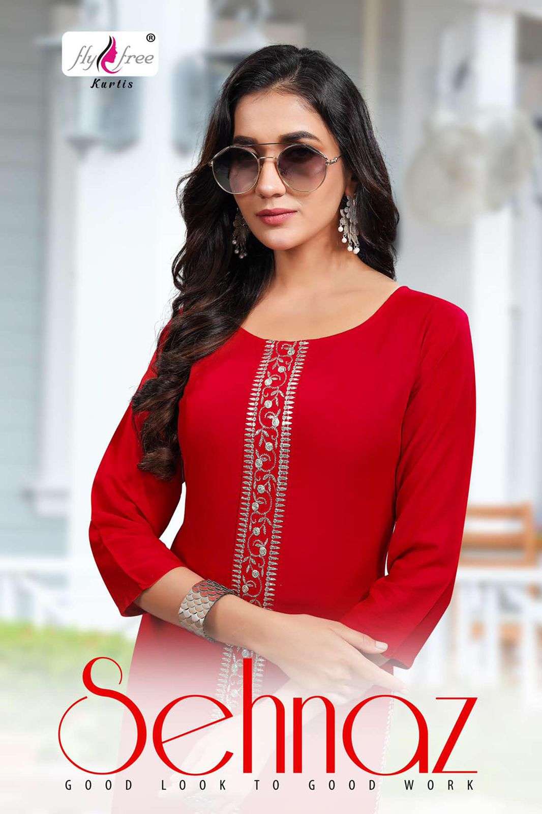 SEHNAZ BY FLY FREE HEAVY RAYON KURTI CATALOG WHOLESALER BEST RATE
