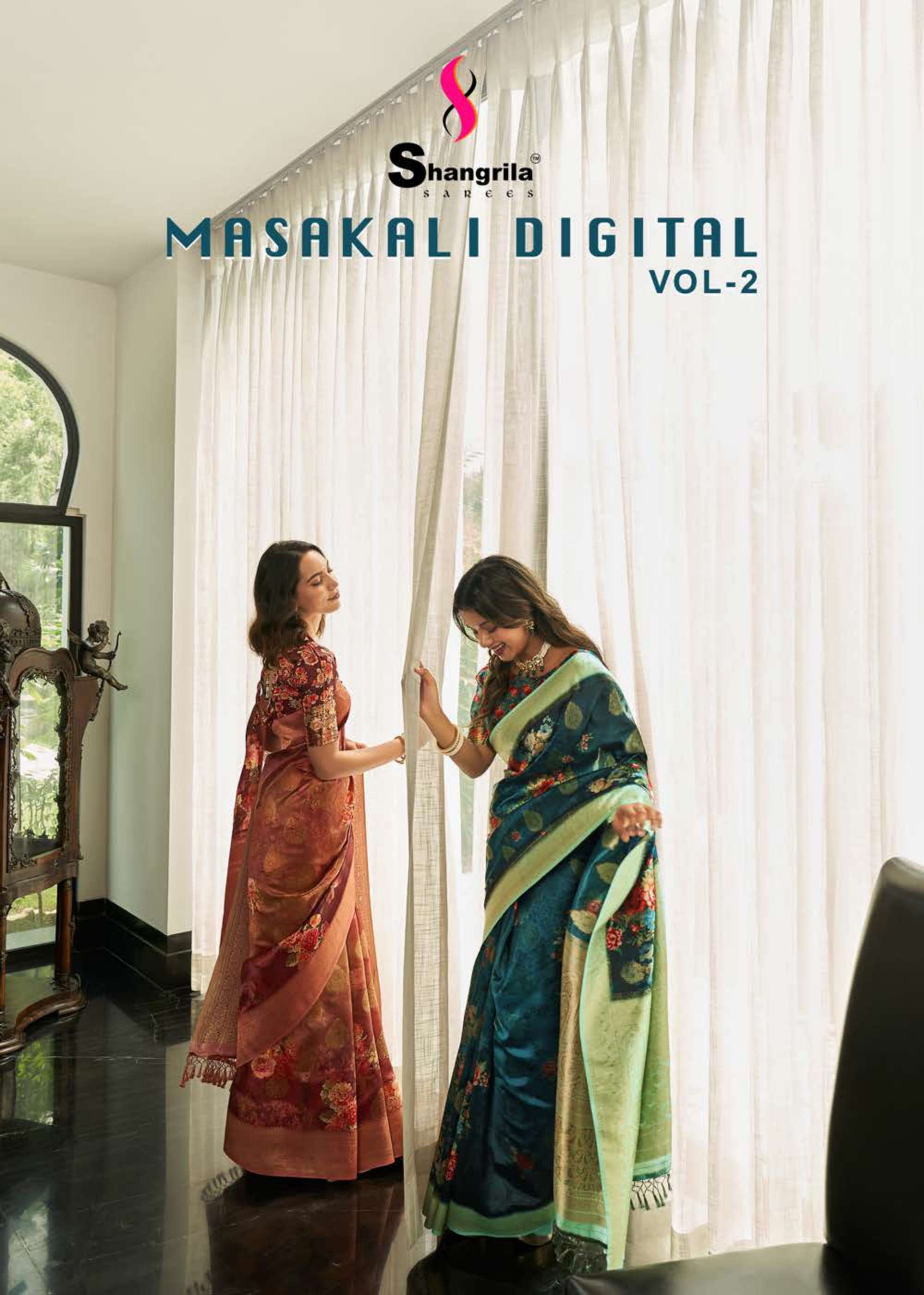 shangrila masakali digital vol 2 fancy designer saris wholesaler 