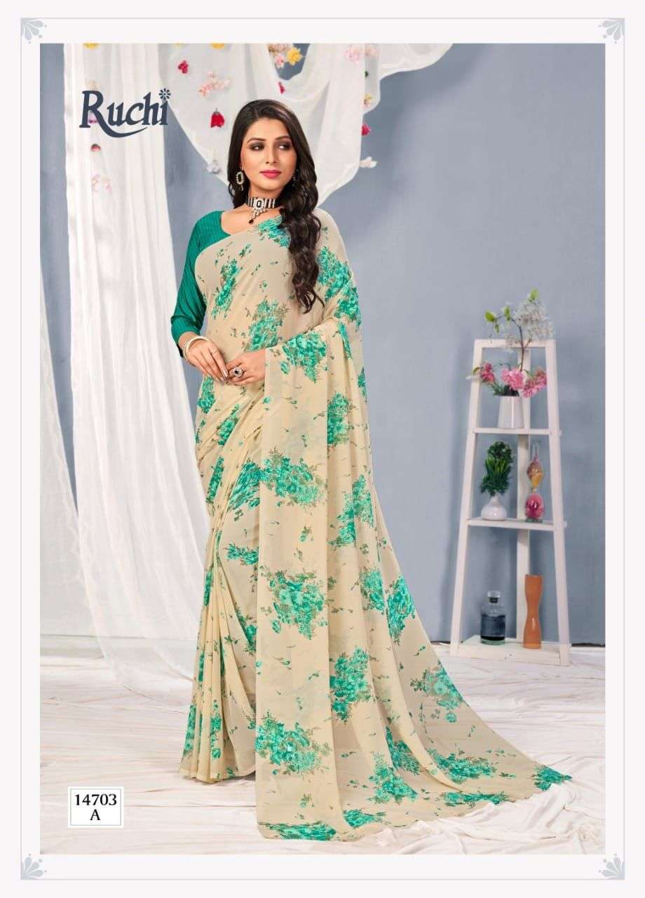 soft georgette vol 2 by ruchi printed daily wear saree