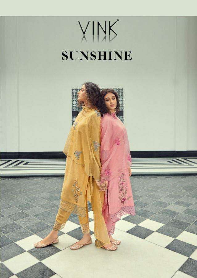 sunshine by vink full stitch silk kurta with pant & dupatta