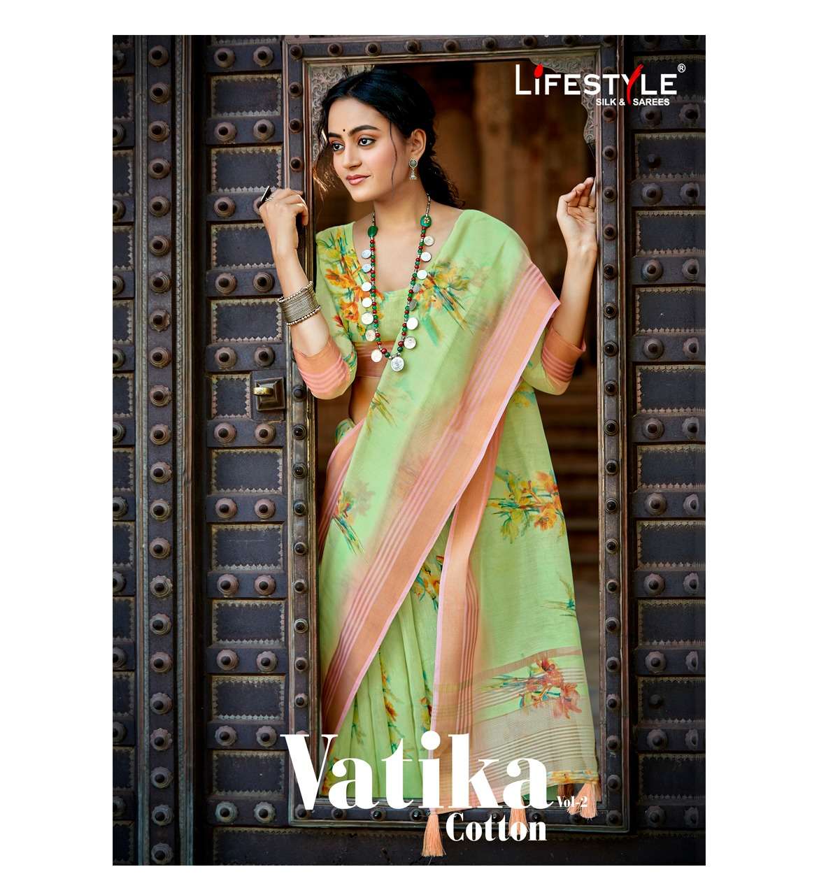 vatika cotton vol 2 by lifestyle cotton printed summer wear fancy saree