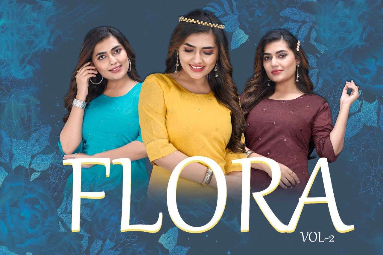 BEAUTY QUEEN FLORA VOL 2 HEAVY Chanderi with inner heavy Sequance daman n all over work sleev pattern sillai pattern  KURTI CATALOG WHOLESALER BEST RATE