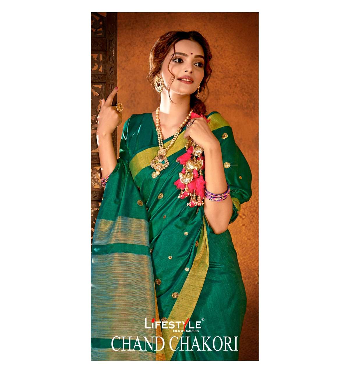 chand chakori vol 1 by lifestyle chanderi silk classy saree wholesaler