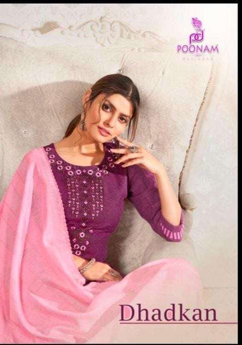 dhadkan by poonam cotton work readymade casual salwar kameez