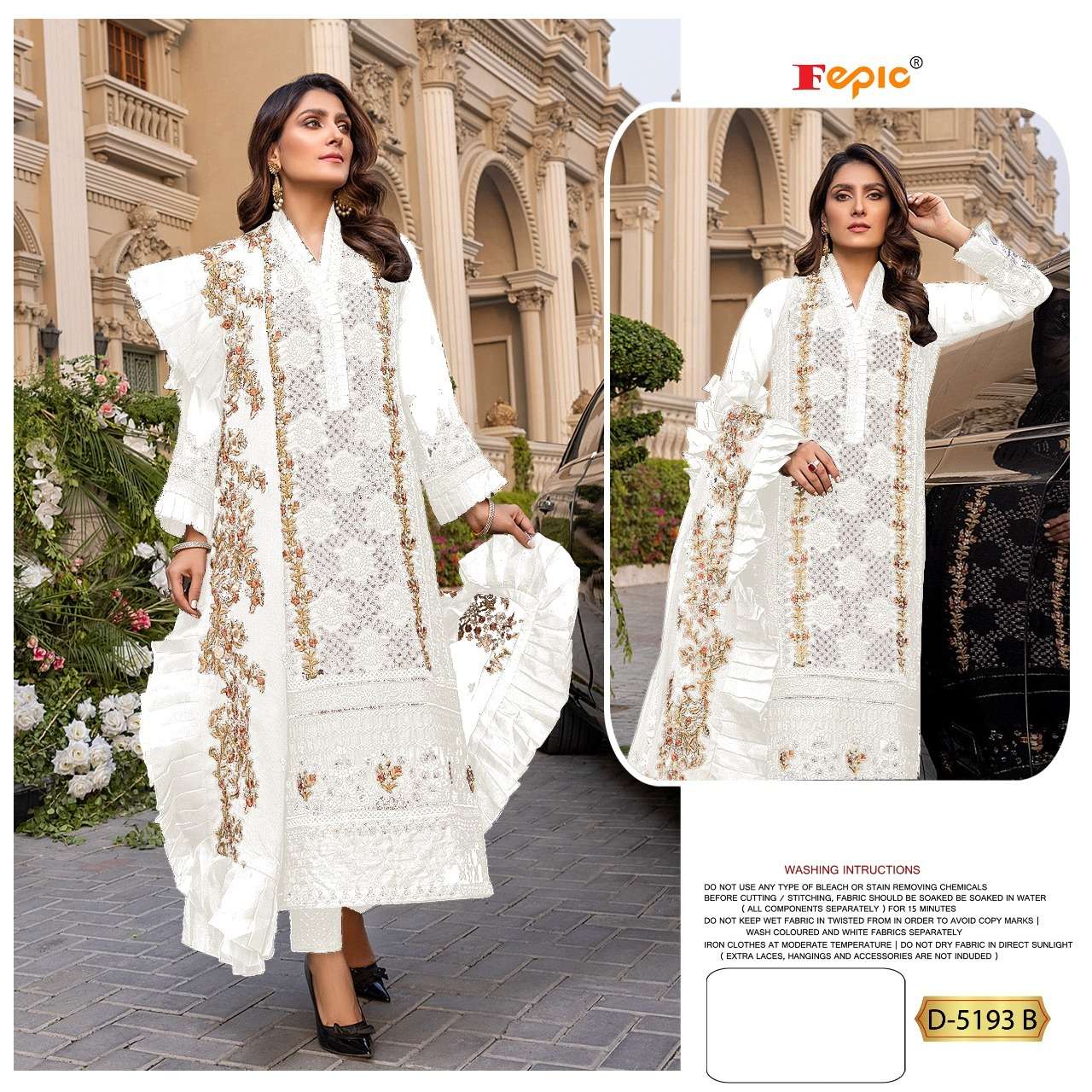 fepic d 5193 georgette work designer pakistani suits