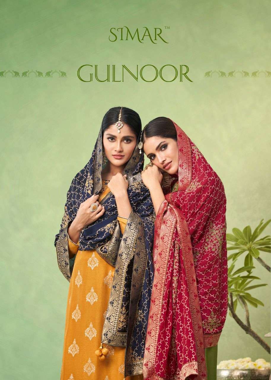 gulnoor by glossy viscose dola jacquard fancy suits