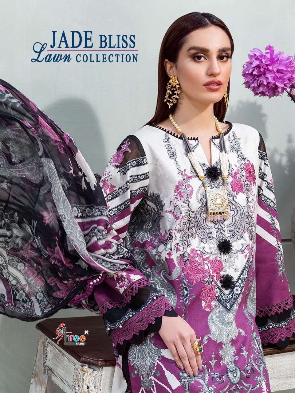 jade bliss lawn collection by shree fabs pakistani designer salwar kameez