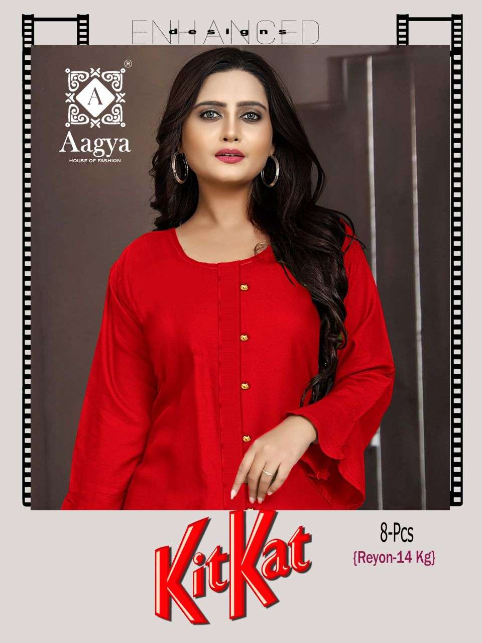 Kitkat BY AAGYA HEAVY RAYON KURTI CATALOG WHOLESALER BEST RATE