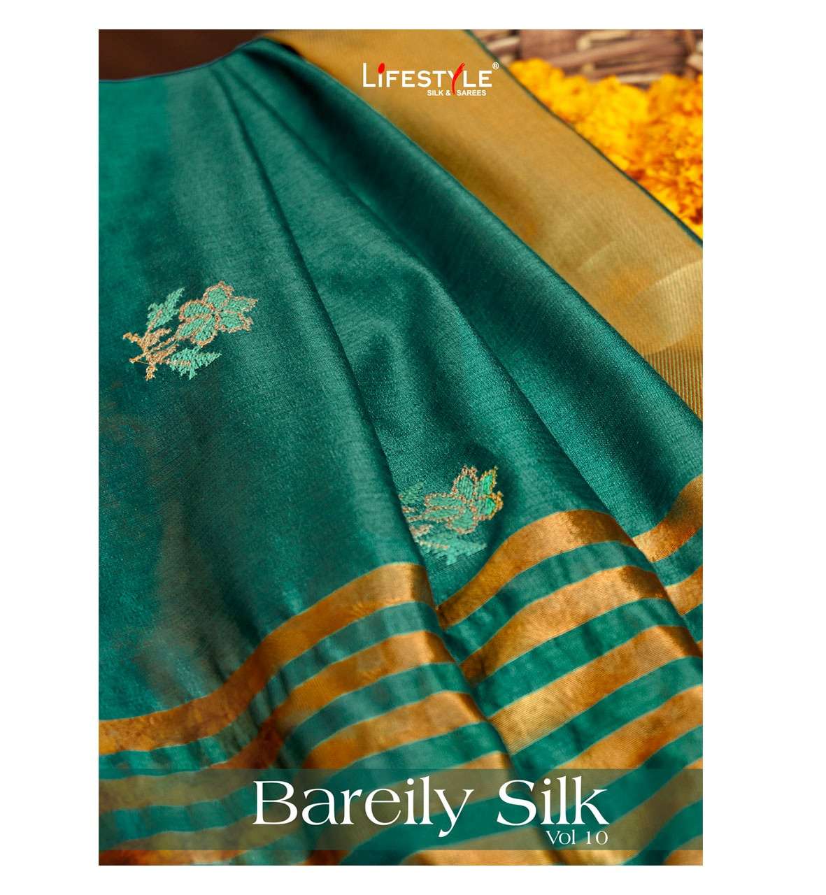 lifestyle bareily silk vol 10 silk fancy saree exporter