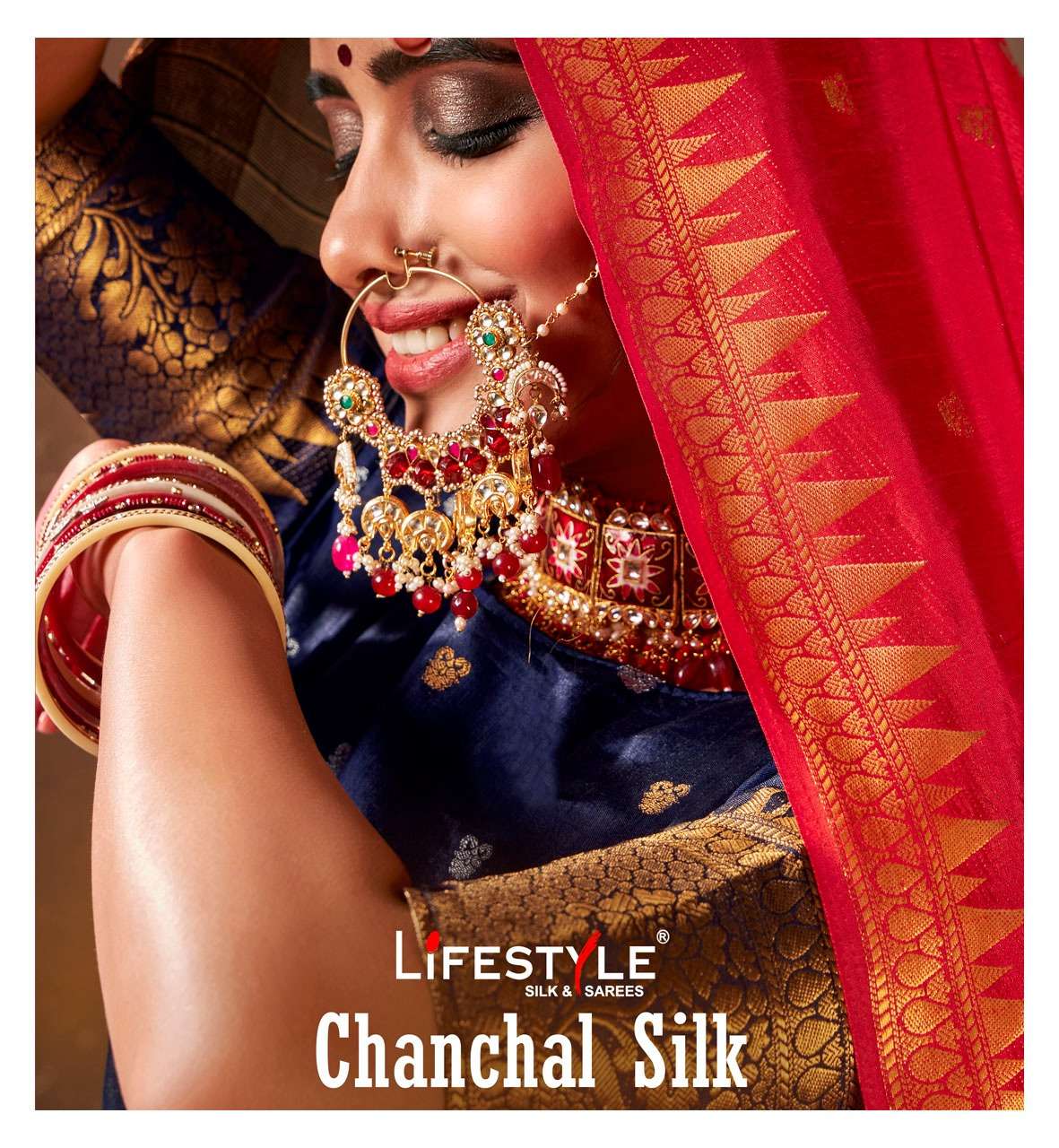 lifestyle chanchal silk nylone silk wedding saree supplier